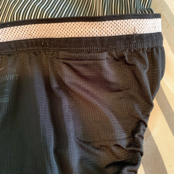 Nike Running Dri Fit Mens Small Aeroswift Racing Half Tights Black And White - Picture 13 of 13